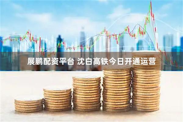 展鹏配资平台 沈白高铁今日开通运营