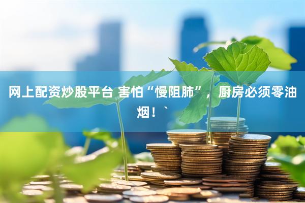 网上配资炒股平台 害怕“慢阻肺”，厨房必须零油烟！`