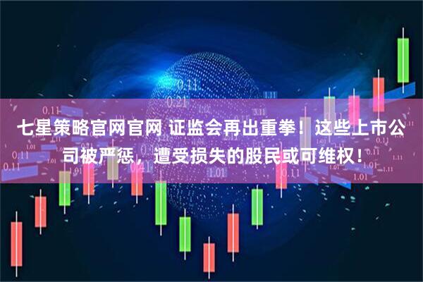 七星策略官网官网 证监会再出重拳！这些上市公司被严惩，遭受损失的股民或可维权！